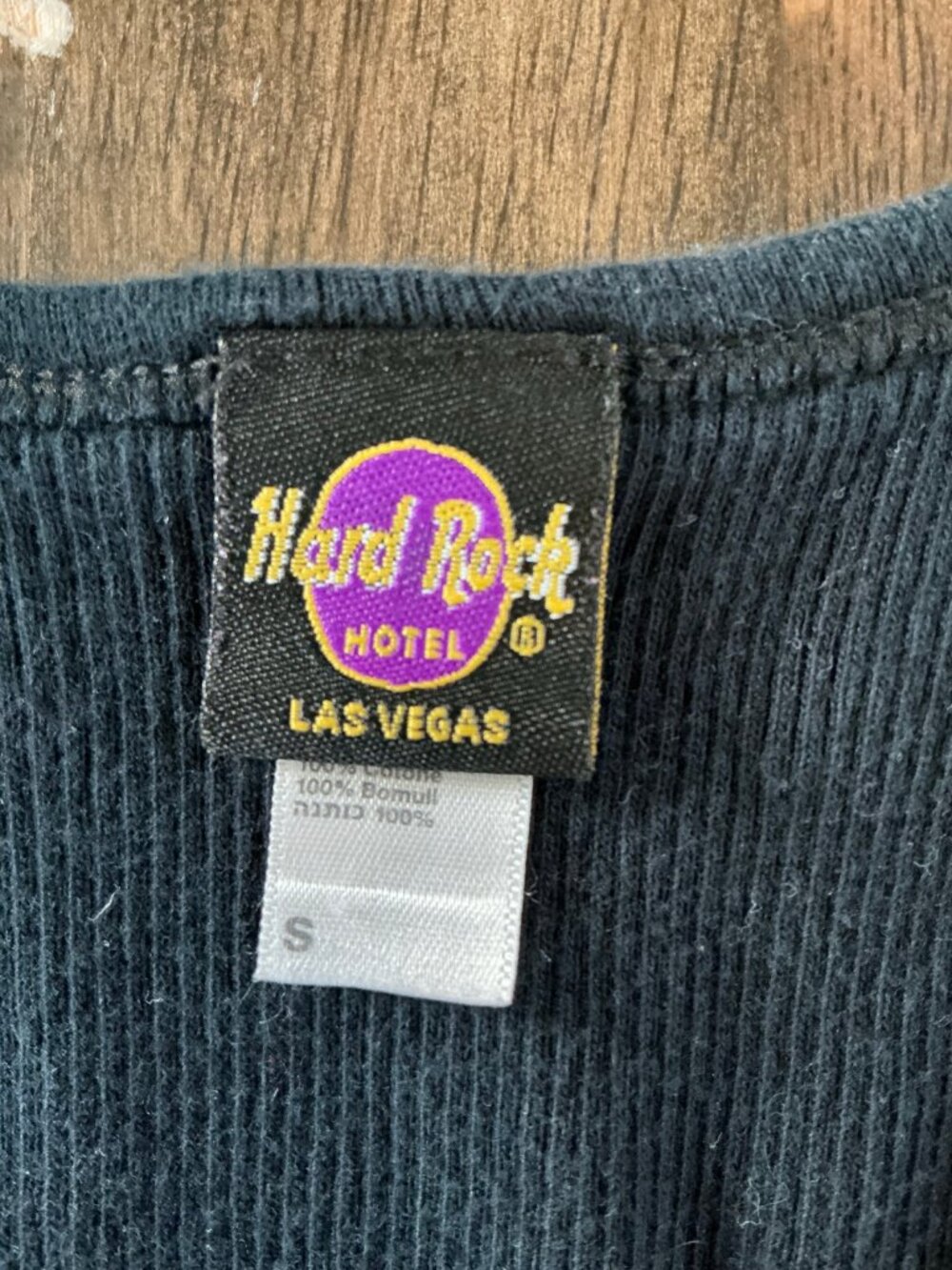 Hard Rock Hotel Las Vegas Black Ribbed Tank Top Size S